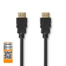 Premium High Speed HDMI™ Cable with Ethernet | HDMI™ Connector | HDMI™ Connector | 4K@60Hz | 18 Gbps | 5.00 m | Round | PVC | Black | Polybag