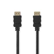 High Speed HDMI™ Cable with Ethernet | HDMI™ Connector | HDMI™ Connector | 4K@30Hz | ARC | 10.2 Gbps | 1.00 m | Round | PVC | Black | Tag