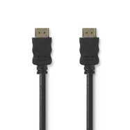 High Speed HDMI™ Cable with Ethernet | HDMI™ Connector | HDMI™ Connector | 4K@30Hz | 18 Gbps | 50.0 m | Round | PVC | Black | Tag