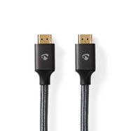 High Speed HDMI™ Cable with Ethernet | HDMI™ Connector | HDMI™ Connector | 4K@30Hz | ARC | 18 Gbps | 10.0 m | Round | Cotton | Gun Metal Grey | Cover Box