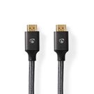 High Speed HDMI™ Cable with Ethernet | HDMI™ Connector | HDMI™ Connector | 4K@60Hz | ARC | 18 Gbps | 5.00 m | Round | Cotton | Grey / Gun Metal Grey | Cover Window Box