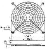 Fan guard 120x120mm SUNON