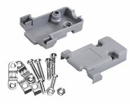 Enclosure:for D-Sub connectors;straight;UNC4-40;grey