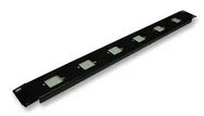 RACK PANEL, PUNCHED 6 IEC, 1U