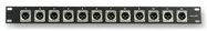 RACK PANEL, LOADED, 12 XLR PLUG