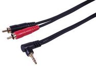 LEAD, 3.5 90DG ST JACK - 2X RCA, 0.3M