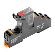 DRIKITP 24VAC 2CO LD/PB, комплект реле, 24 В AC, 2CO, AgSnO, 5 A, PUSH IN, LED+TEST, Weidmuller
