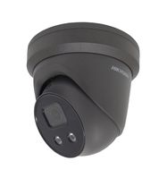 IP-kaamera DOME, AcuSense, 4MP, F2,8mm (103°), PoE, IR kuni 30m, mikrofon, micro SD kuni 256GB, IP66, must, Hikvision