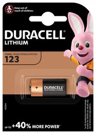 Liitiumpatarei CR123A (CR17345, DL123A) 3V Duracell