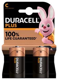 Leelispatarei R14 (MN1400 / C) 1,5 V Duracell Plus Power (2 tk blisterpakendis)