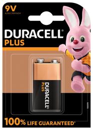 Щелочная батарея 6LR61 (MN1604, 6F22, 522) 9 V Duracell, 100% Plus Power