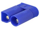 Plug; DC supply; EC5; male; PIN:2; for cable; soldered; Colour: blue