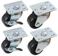 CASTORS, LOCKABLE, PACK OF 4