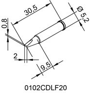 Jootmisotsik ERSADUR, 2.0mm/0.079in, ERSA