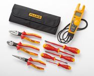T6-1000 Electrical Tester + Hand Tools Starter Kit (5 insulated screwdrivers and 3 insulated pliers), Fluke