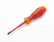 #1 Phillips screwdriver. Certified to 1000 V ac and 1500 V dc., Fluke