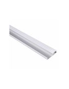Aluminum profile with white cover for LED strip, anodized, plinth, FLOORLINE, 2m