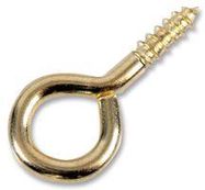 SCREW EYES, BRASS, 14 X1.4MM (PK10)