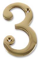 NUMERAL, 3", BRASS, NO '3'