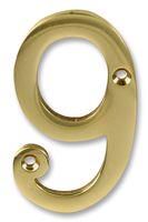 NUMERAL, 3", BRASS, NO '9'