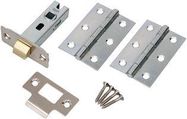 3IN HINGE AND LATCH SET - ZINC PLATED