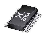 NAND SCHMITT TRIGGER, QUAD, 2 I/P, SOIC