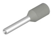 Wire-end ferrule, insulated, 10 mm, 8 mm, grey