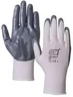 GLOVE, NITRILE COATED, GREY/WHITE, L