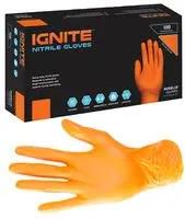 ORANGE NITRILE THICK GLOVES - XXL PK90