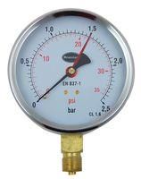 PRESSURE GAUGE, DIAL, 0 TO 2.5 BAR