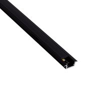 Aluminum profile with black cover for LED strip, black, recessed INLINE MINI XL 3m