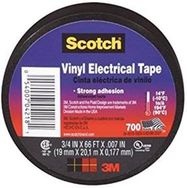 Commercial Grade Vinyl Electrical Tape 700, 0.177mm x 19mm x 20m, black