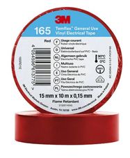 Vinyl Electrical Tape 3M Temflex 165 15mmx15mmx10m, red, 3M