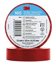 Изолента виниловая 3M Temflex 165 15ммx15ммx10м, красная, 3М