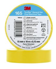 Vinyl Electrical Tape 3M Temflex 165 15mmx15mmx10m, yellow, 3M