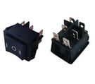 Rocker switch; ON-OFF-ON, fixed, 6pins. 15A/250Vac, 22x28mm, DPDT R9-492-C-S Highly