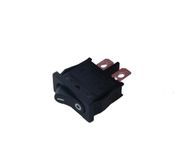 Rocker switch; ON-OFF, fixed, 2pins. 10A/250Vac 6.5x19mm, SPST, black