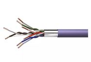 Кабель FTP CAT5e 4x2x0,48мм, одножильный, медный, с изоляцией LSZH Dca фиолетовый EMOS