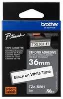 TAPE, 36MM BLK/WHT SELF-ADHESIVE