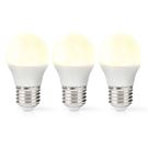 LED Bulb E27 | G45 | 4.9 W | 470 lm | 2700 K | Warm White | Retro Style | Frosted | 3 pcs