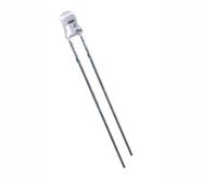 LED Ø3mm 12V punane, läbipaistev