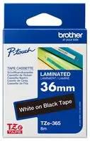 TAPE, WHITE ON BLACK, 36MM