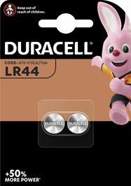 Leelis patarei A76 (LR44, AG13, V13GA, PX76A,  L1154) 1.5V Duracell (2tk komplektis)