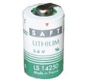 Lithium Battery 1/2AA LS14250CNR 3.6V 1200mAh Solder rad. Saft