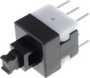 Switch:push-button; ON-(ON) nonfixed, 6pins. 0.1A/30VDC 08x0.8mm