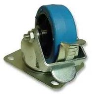 SWIVEL BRAKED RUBBER CASTOR 75MM