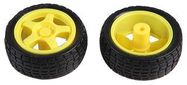 WHEEL AND TYRE, 68MM DIAMETER, D-SHAFT