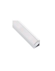 Aluminum profile with white cover for LED strip, white, corner 30/60° TRI-LINE MINI, 2m