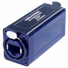 EtherCON RJ45 feedthrough coupler for cable extensions