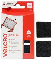 STICK ON SQUARES 25MM BLACK (PK=24)